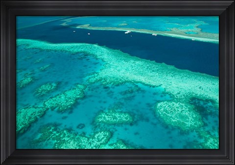Framed Australia, Whitsunday Coast, Great Barrier Reef (horizontal) Print