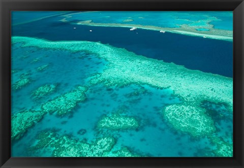 Framed Australia, Whitsunday Coast, Great Barrier Reef (horizontal) Print