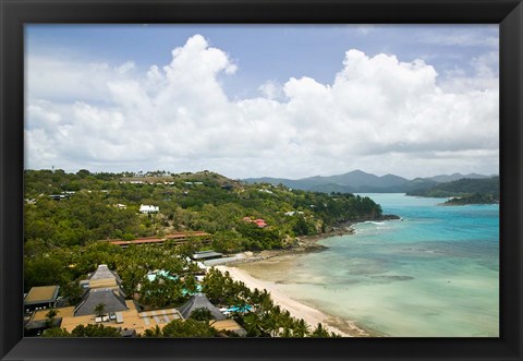 Framed Australia, Whitsunday, Hamilton Island coastline Print