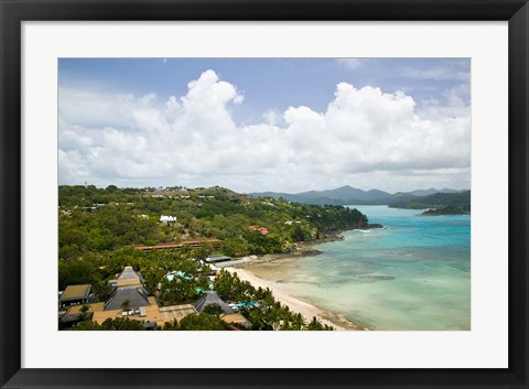 Framed Australia, Whitsunday, Hamilton Island coastline Print