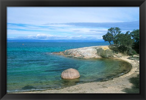 Framed Half Moon Bay, Freycinet National Park, Tasmania, Australia Print