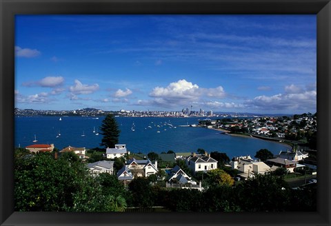 Framed Torpedo Bay, Auckland, North Island, New Zealand, Oceania Print