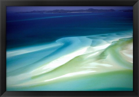 Framed Australia, Whitsunday Island, Hill Inlet, pattern Print