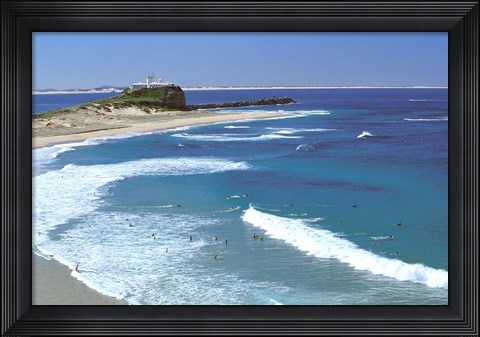 Framed Stony Point Beach, Newcastle, New South Wales, Australia Print