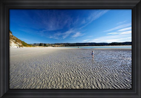 Framed Beach, Doctors Point, South Island, New Zealand (horizontal) Print