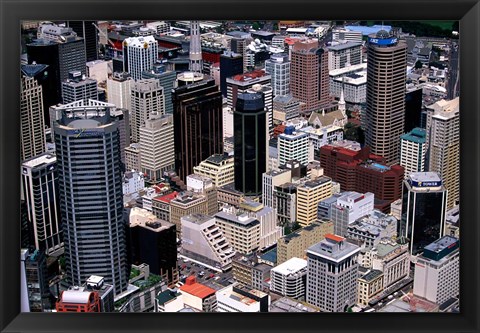 Framed Auckland skyscapers, New Zealand Print