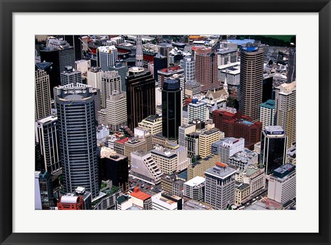 Framed Auckland skyscapers, New Zealand Print