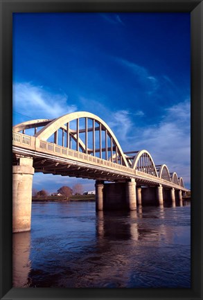 Framed Balclutha Bridge and Clutha River, New Zealand Print