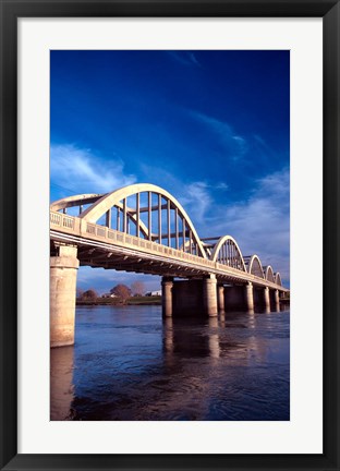 Framed Balclutha Bridge and Clutha River, New Zealand Print