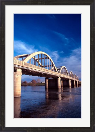 Framed Balclutha Bridge and Clutha River, New Zealand Print