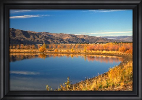 Framed Boat Harbour, Lake Dunstan, Central Otago, New Zealand Print