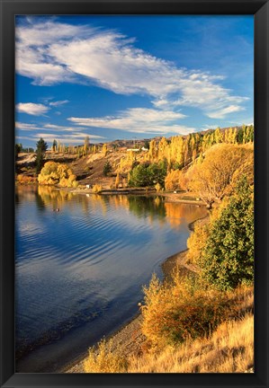 Framed Lake Dunstan, Central Otago, New Zealand Print
