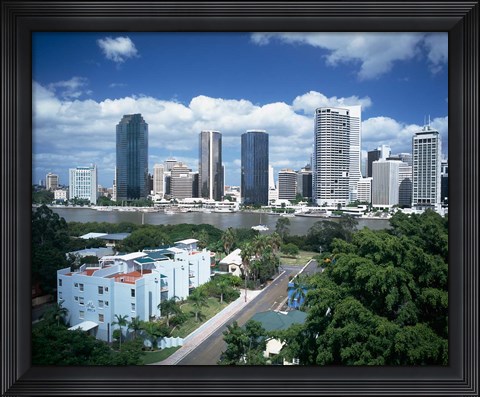 Framed Brisbane Skyline, Queensland, Australia Print