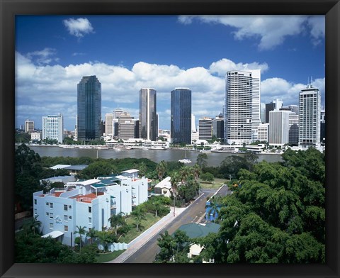 Framed Brisbane Skyline, Queensland, Australia Print