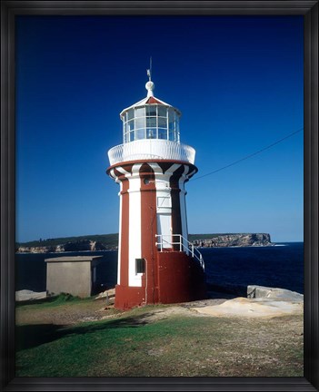 Framed Hornby Lighthouse, Sydney Harbor NP, New South Wales, Australia Print