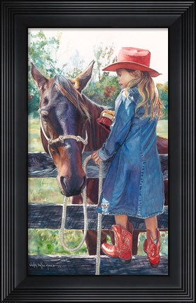 Framed Getting the Brush Off Print