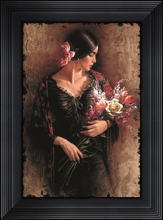Framed Las Flores Print