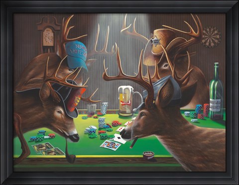 Framed Playing for Doe Print