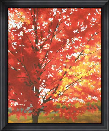 Framed Red Tree Print