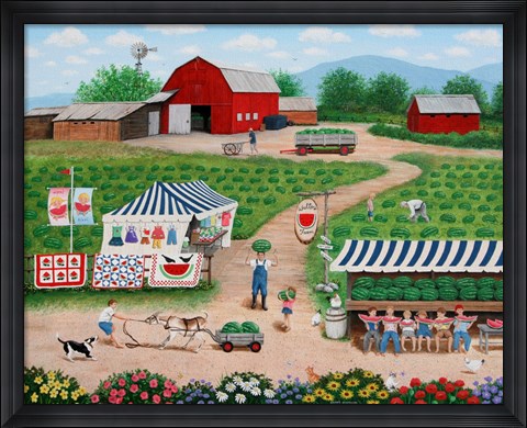 Framed Walter's Watermelon Print