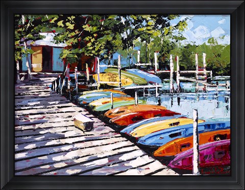 Framed Kayak Dock Print