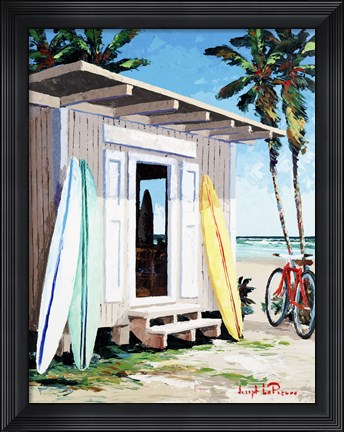 Framed Longboard Shack Print