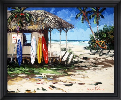 Framed Surf Hut Print