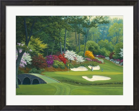 Framed Augusta on the 12th hole Print