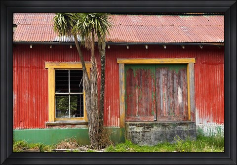 Framed Golden Nugget Hotel, Shantytown, near Greymouth, West Coast, South Island, New Zealand Print