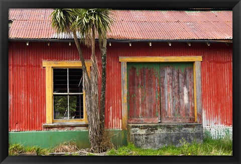 Framed Golden Nugget Hotel, Shantytown, near Greymouth, West Coast, South Island, New Zealand Print