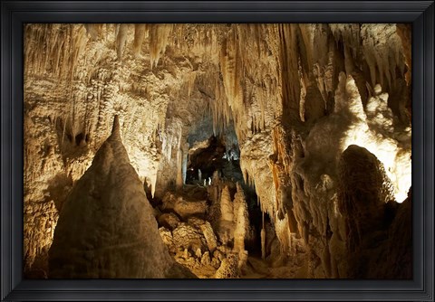 Framed Aranui Cave, Waitomo, North Island, New Zealand Print