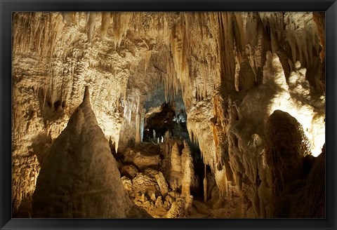 Framed Aranui Cave, Waitomo, North Island, New Zealand Print