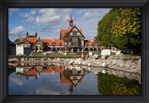 Framed Bath House, Government Gardens, Rotorua, North Island, New Zealand Print