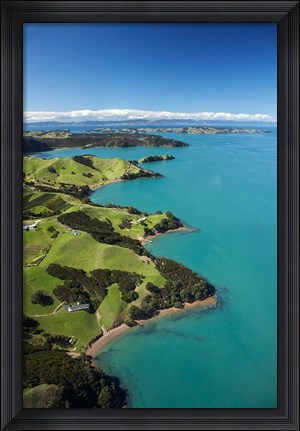 Framed Coastline, Waiheke Island, Auckland, New Zealand Print