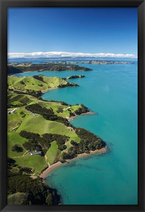 Framed Coastline, Waiheke Island, Auckland, New Zealand Print