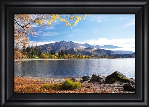Framed Glendhu Bay, Lake Wanaka, Otago, South Island, New Zealand Print