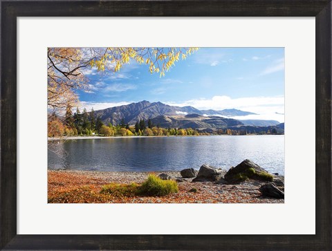 Framed Glendhu Bay, Lake Wanaka, Otago, South Island, New Zealand Print