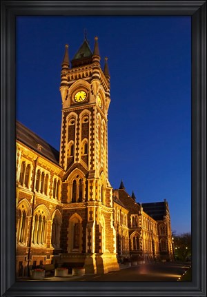 Framed Historic Registry Building, University of Otago, South Island, New Zealand (vertical) Print