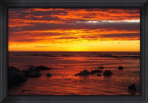 Framed Sunrise, Kaikoura, South Island, New Zealand Print