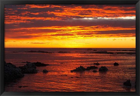 Framed Sunrise, Kaikoura, South Island, New Zealand Print