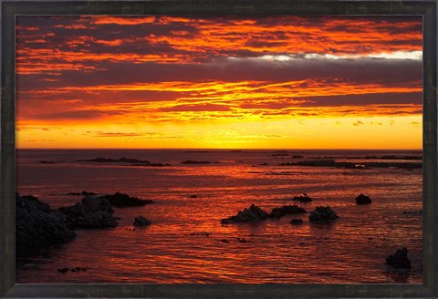 Framed Sunrise, Kaikoura, South Island, New Zealand Print