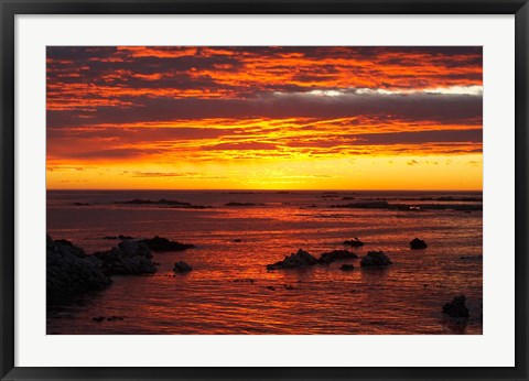 Framed Sunrise, Kaikoura, South Island, New Zealand Print