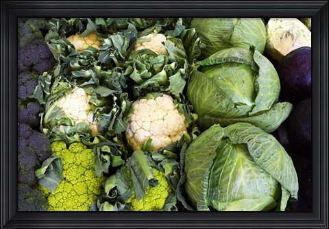 Framed Vegetable Stall, Cromwell, Central Otago, South Island, New Zealand Print