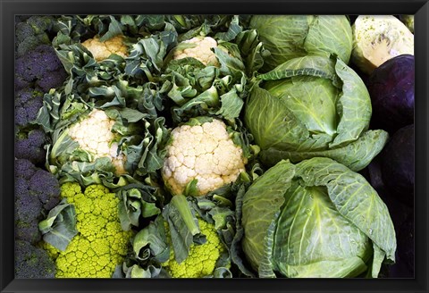 Framed Vegetable Stall, Cromwell, Central Otago, South Island, New Zealand Print