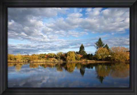 Framed Waikato River near Taupo, North Island, New Zealand Print