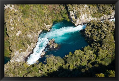 Framed Aratiatia Rapids, Waikato River, near Taupo, North Island, New Zealand Print