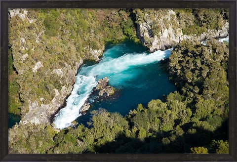 Framed Aratiatia Rapids, Waikato River, near Taupo, North Island, New Zealand Print