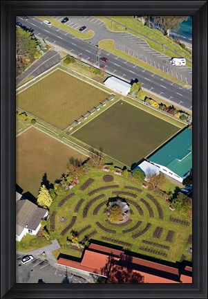 Framed Gardens and Bowling Greens, Taupo, North Island, New Zealand Print