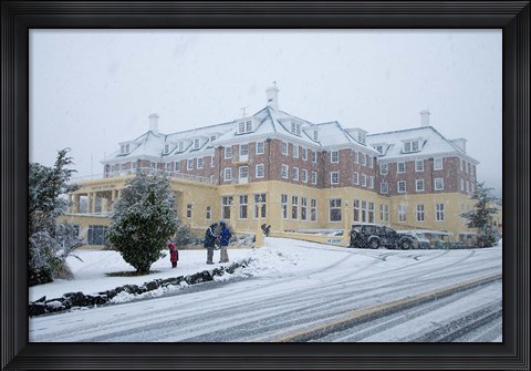 Framed Grand Chateau and Snow, Mt Ruapehu, North Island, New Zealand Print