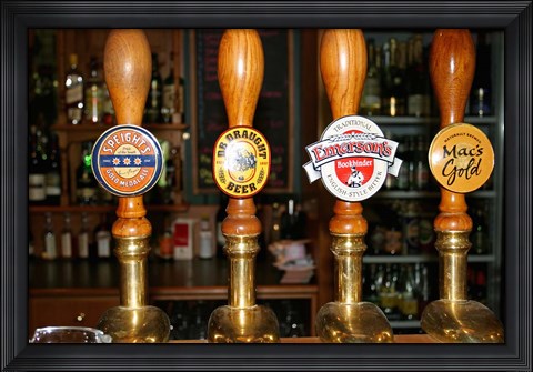 Framed Bar, Careys Bay Hotel, Careys Bay, Port Chalmers, Dunedin, New Zealand Print